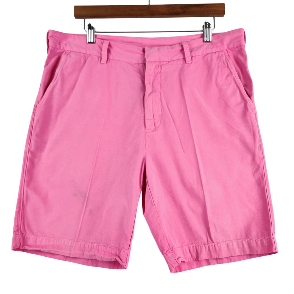 Polo Golf Ralph Lauren Mens 34 Hot Pink Pima Cotton Pleated Chino Golf Shorts